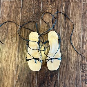 Abercrombie & Fitch Black Strappy Sandals